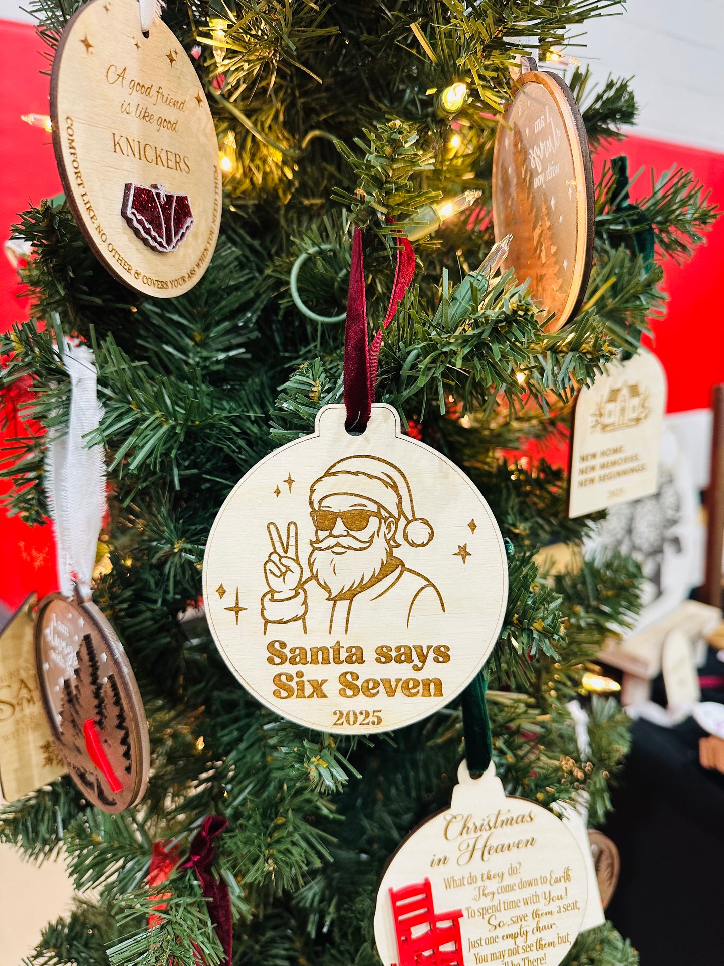 "Santa Says 67" ornament