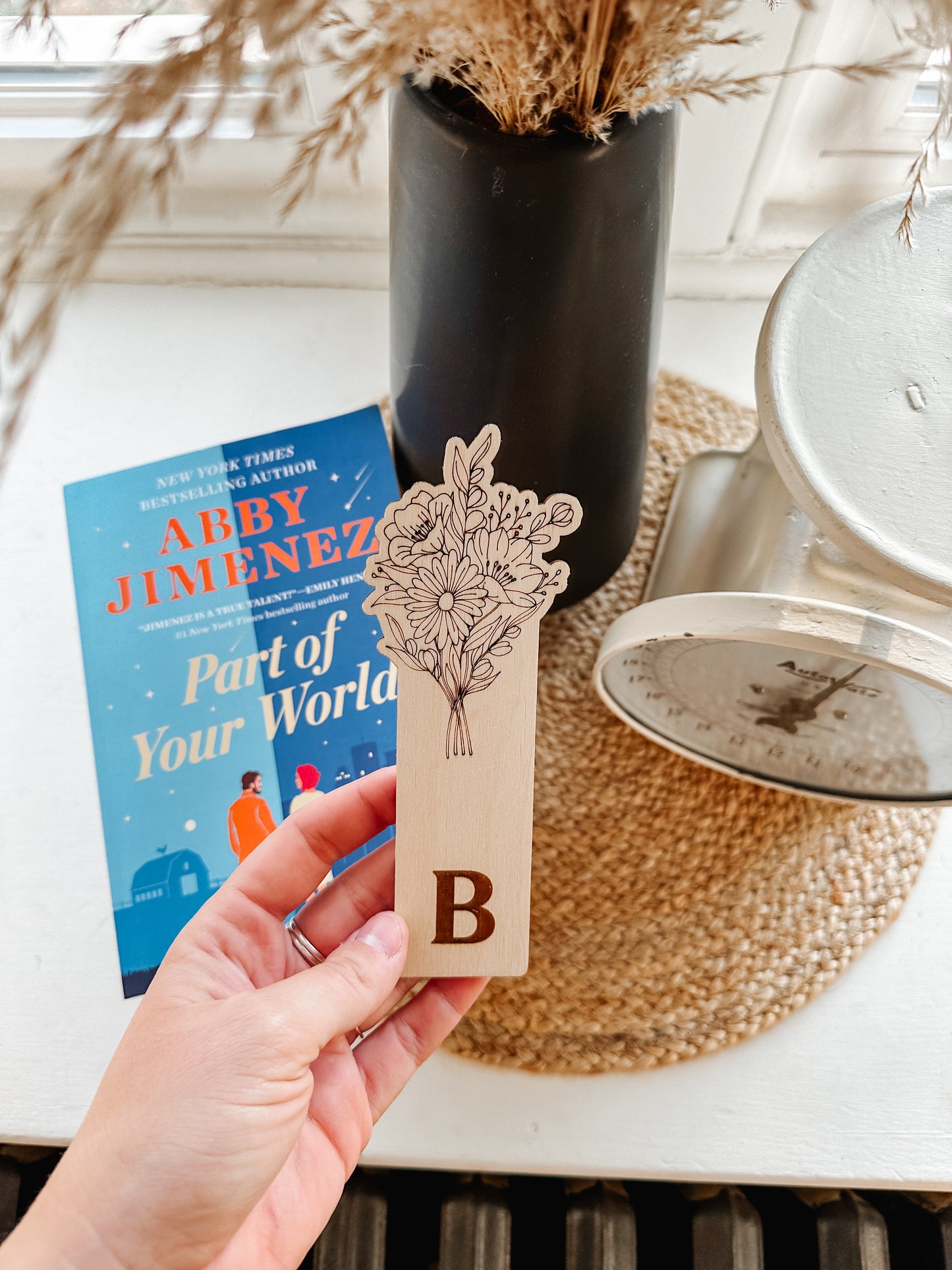 Floral Initial Bookmark