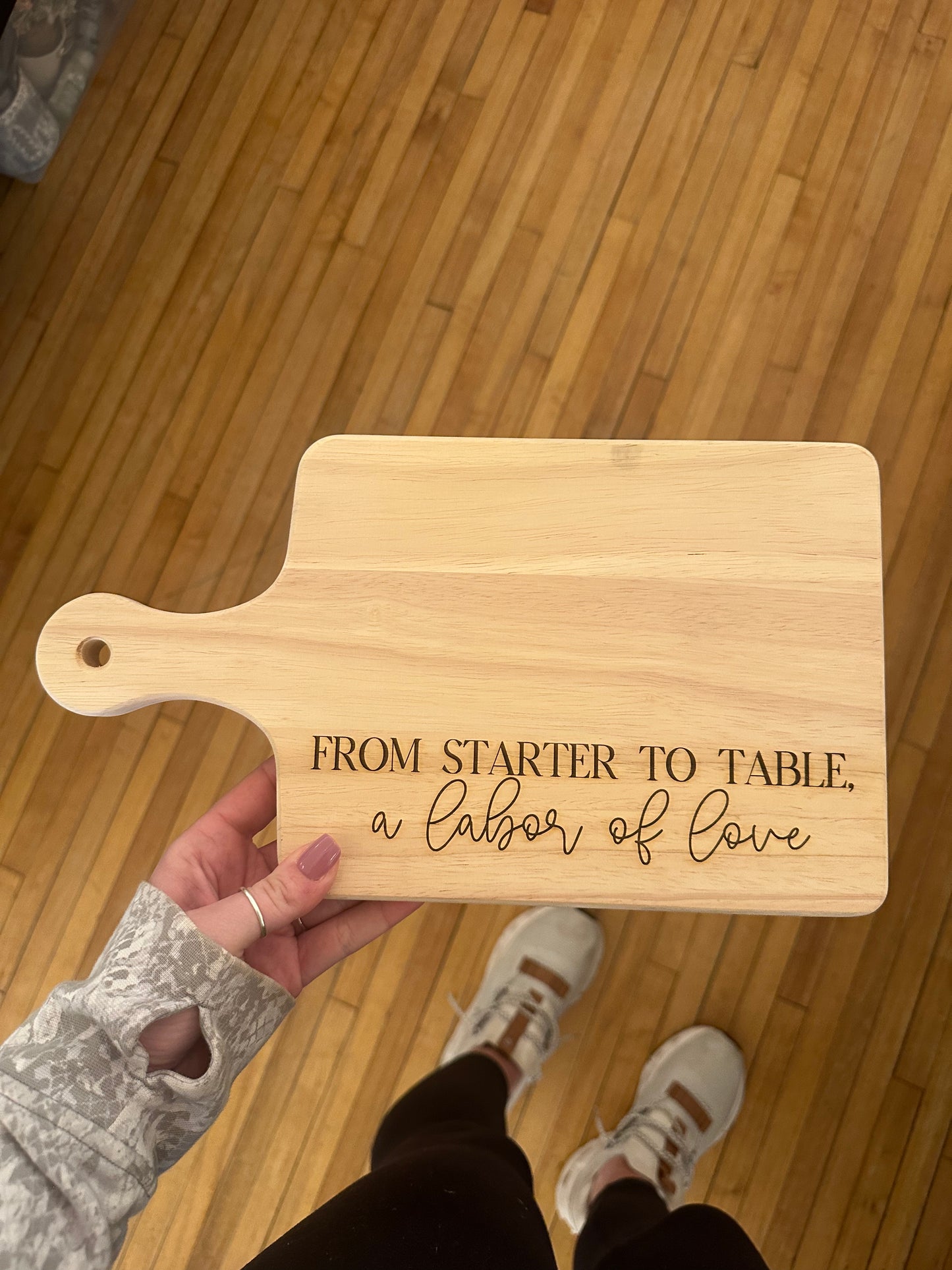 "From Starter to Table" Cutting Board