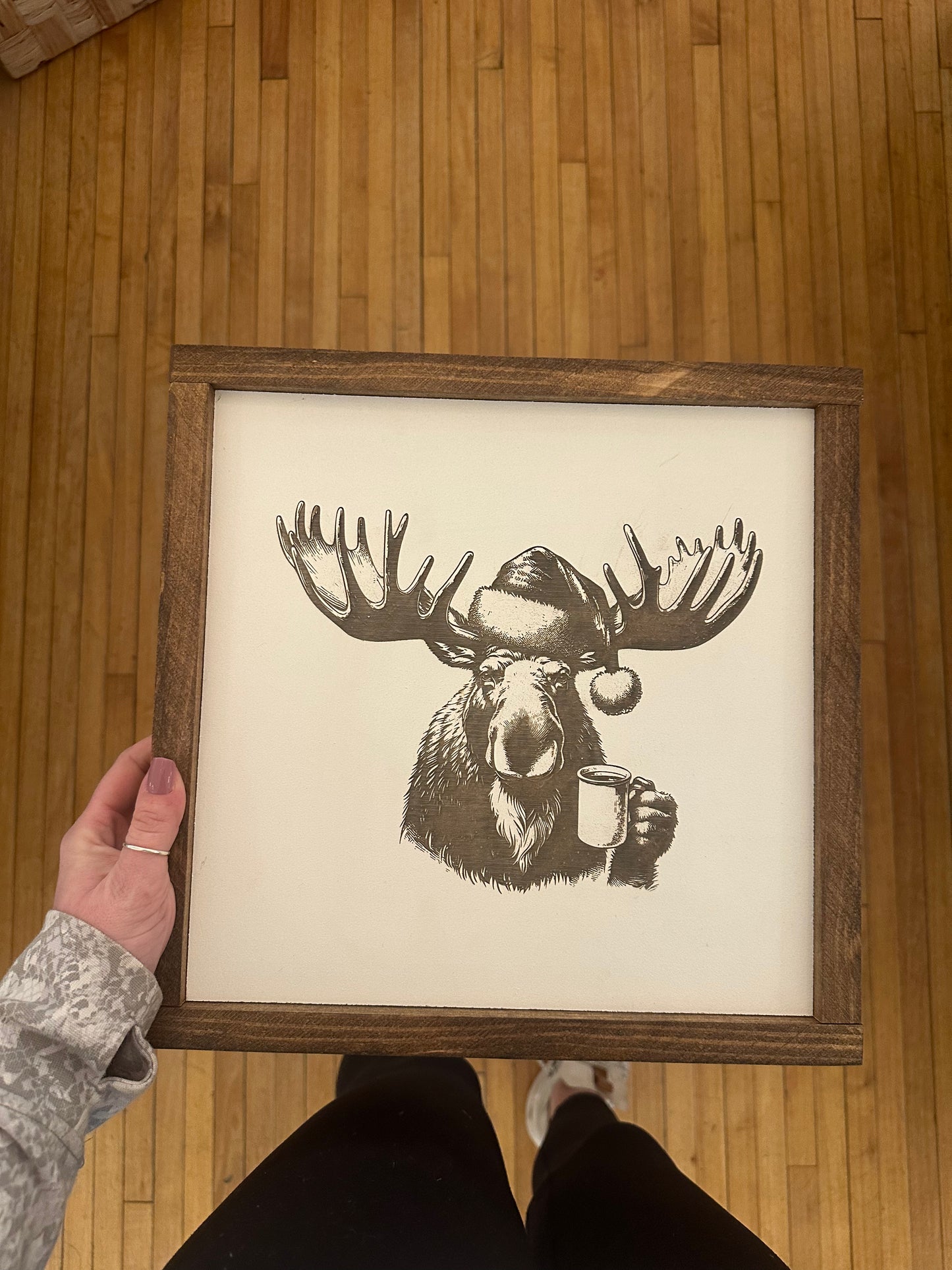 Santa Moose Sign