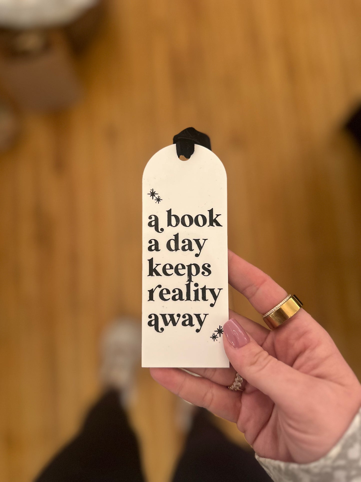 "A Book A Day Keeps Reality Away" Bookmark