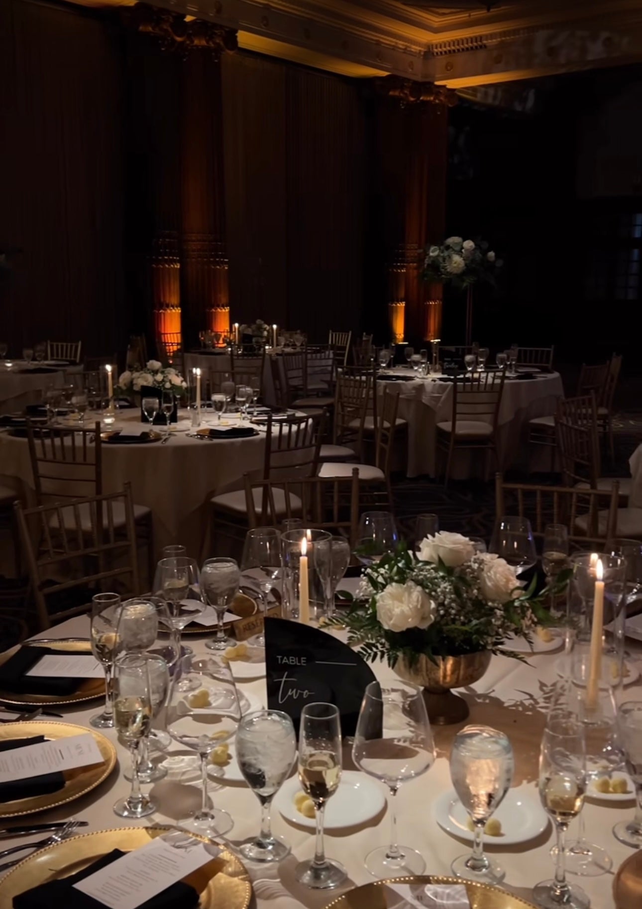 Black & White Half Arch Table Numbers