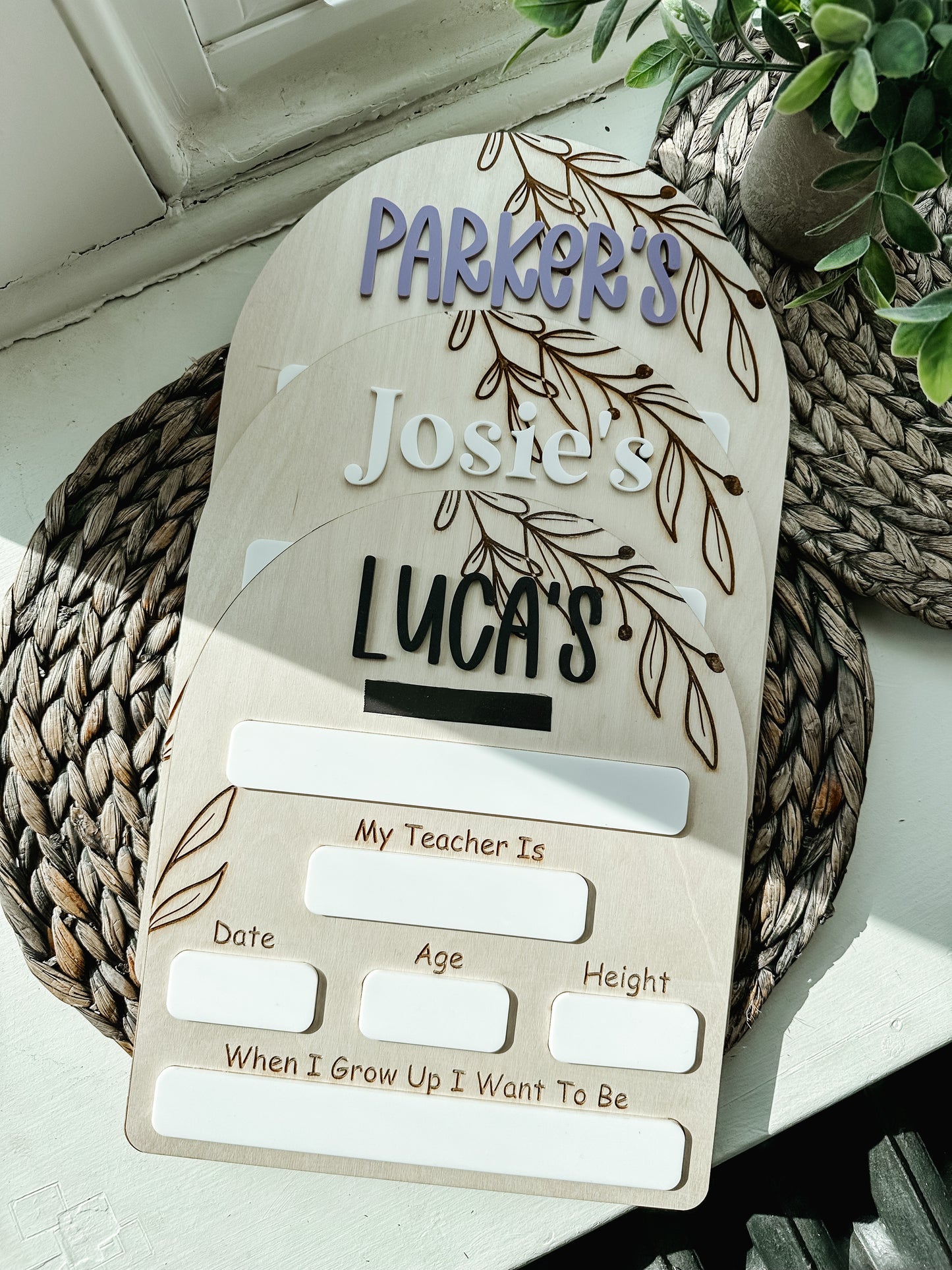 Leafy First/Last Day Board