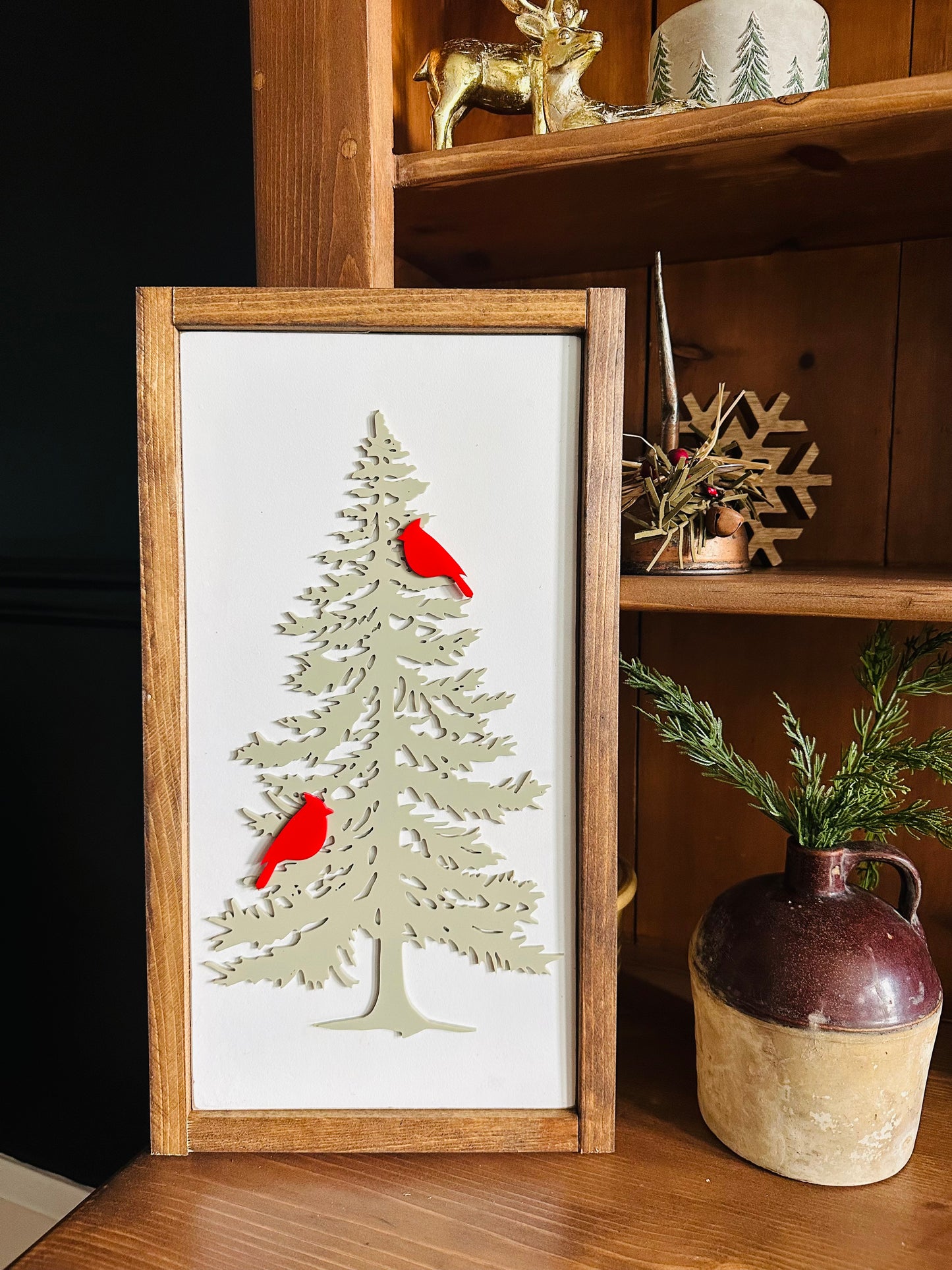 3d Tree with Cardinals