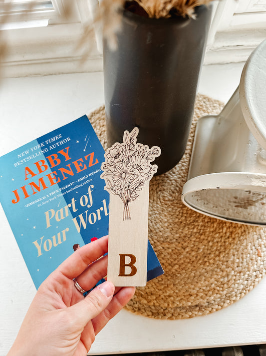 Floral Initial Bookmark