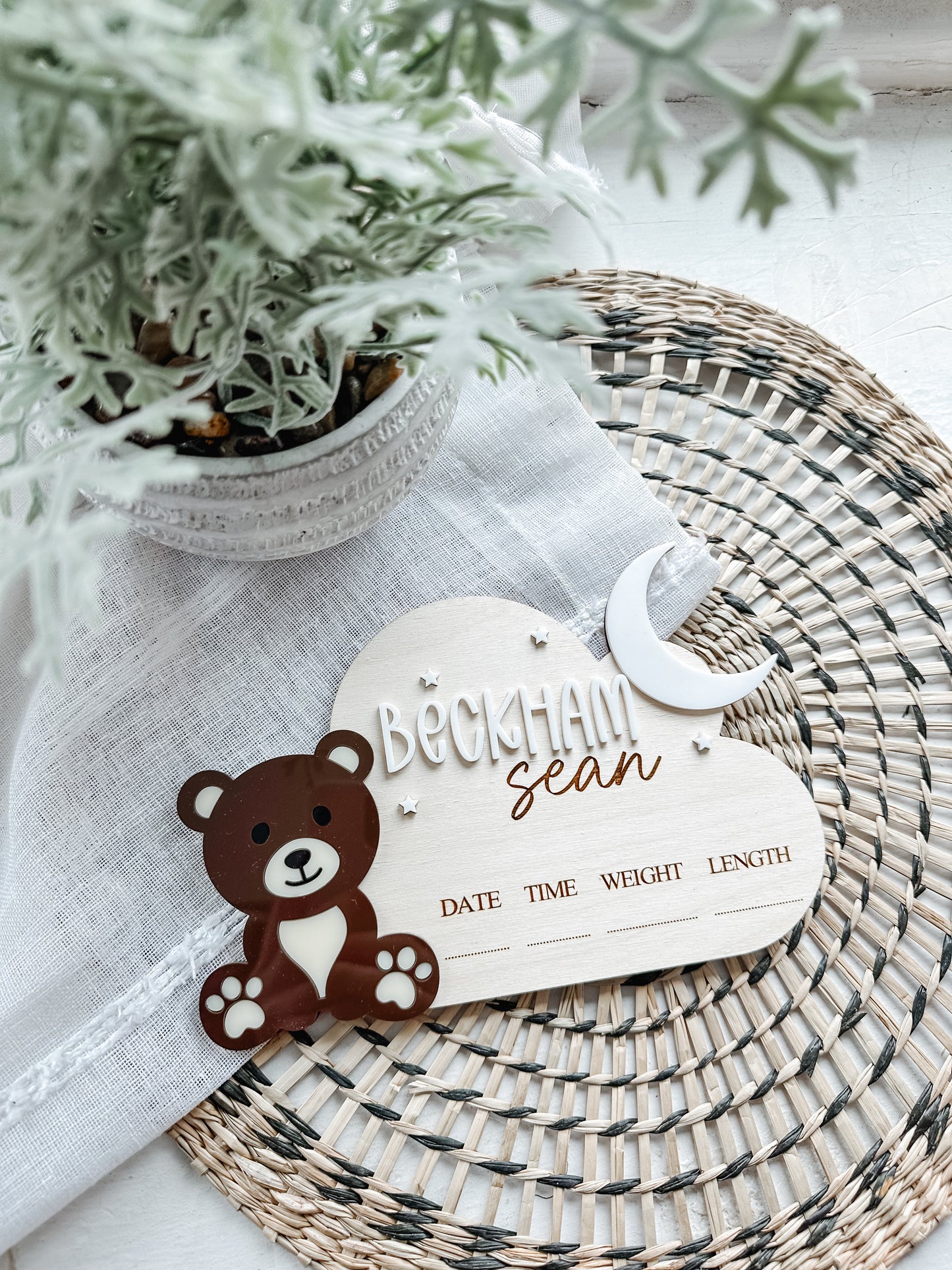 Baby Bear Birth Announcement