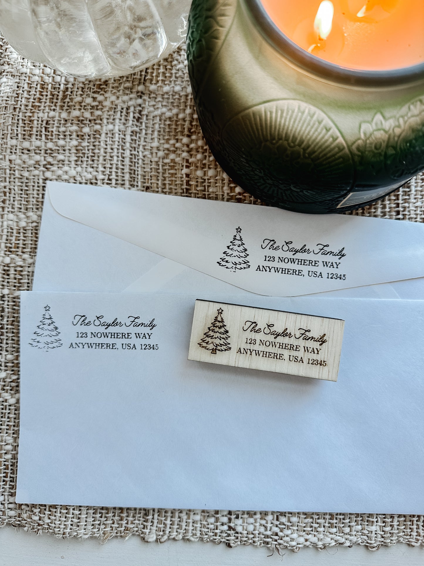 Christmas Card Return Address Stamp