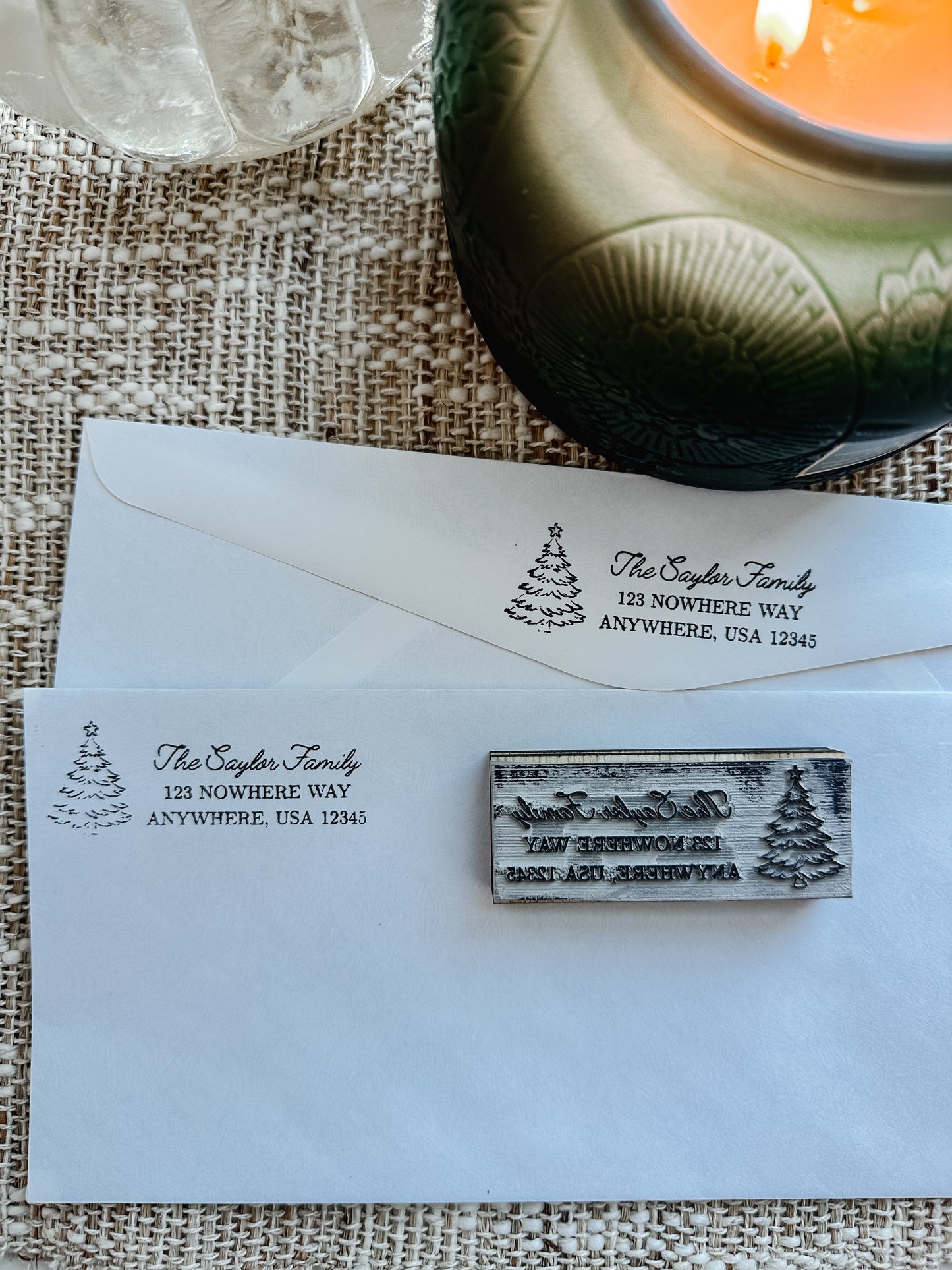 Christmas Card Return Address Stamp