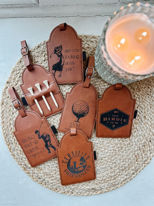 Leather Golf Tee Holders