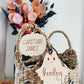 Wood Boo Basket Tag