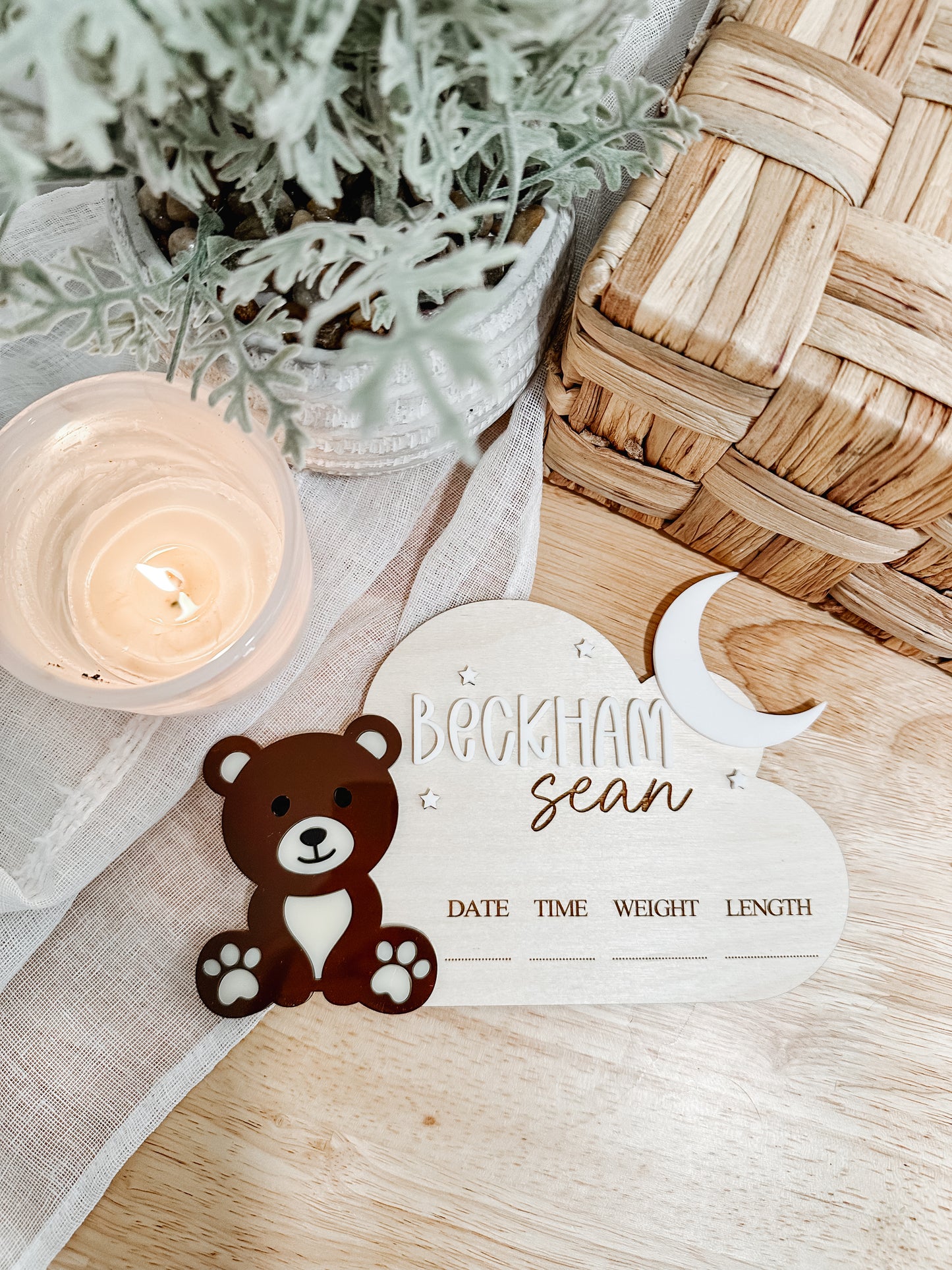 Baby Bear Birth Announcement