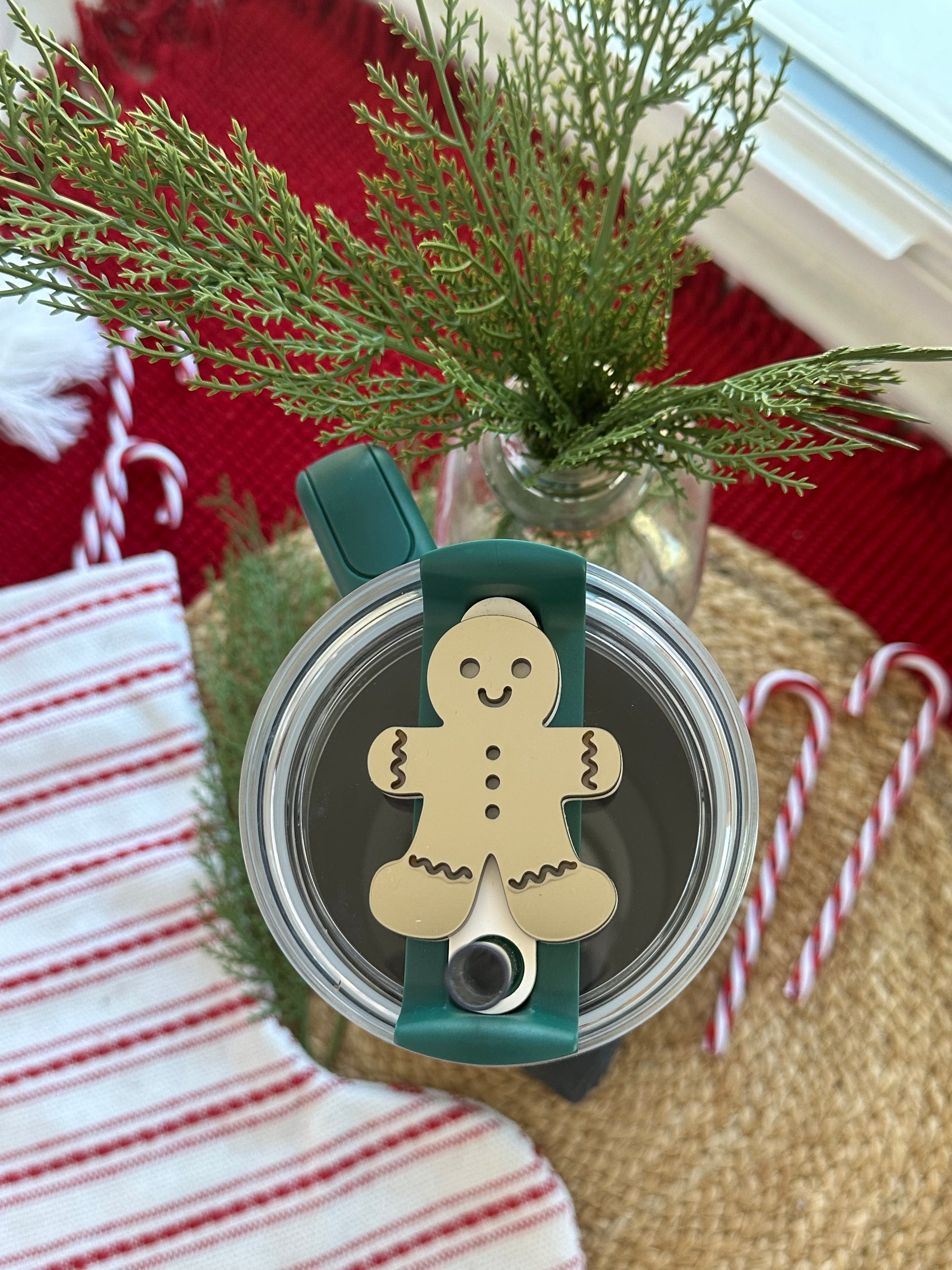 Gingerbread Christmas Stanley Tag, Stanley Christmas, Stanley Cup  Accessories, Stanley Tumbler, Christmas Stanley Topper, Stanley Quencher 