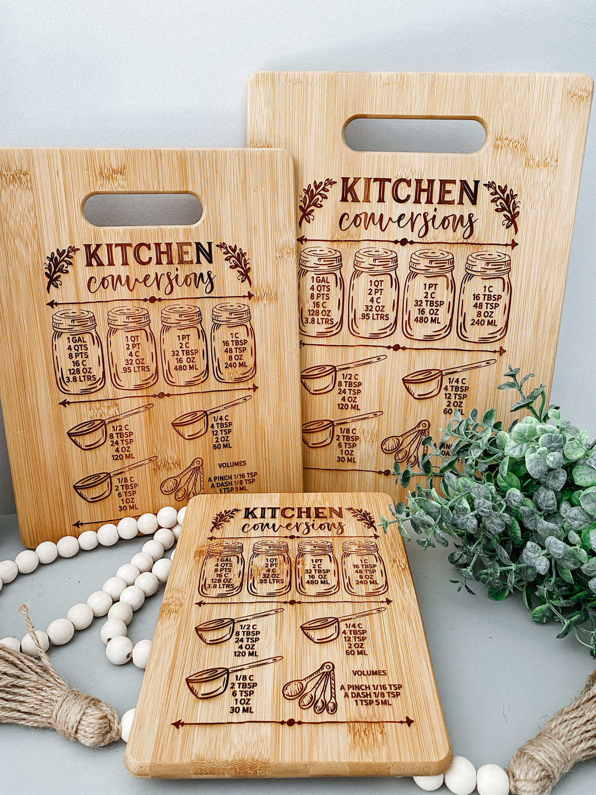 Kitchen Conversion Board Kitchen Conversion Cutting Board – AB Handmade Home Decor